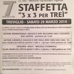 volantino staffetta 3x3 per trei 7a edizione 2014
