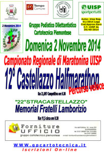 volantino mezza maratona castellazzo 2014